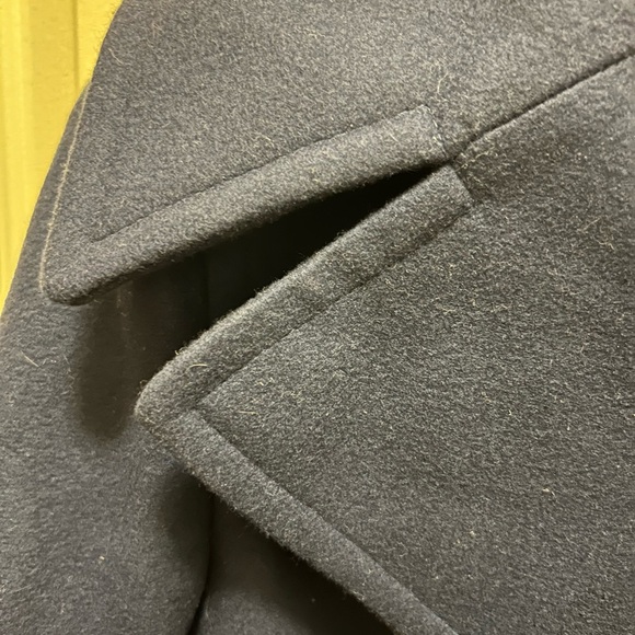 Michael Kors Double Breasted Wool Blend Navy Peacoat Sz M - Picture 4 of 13